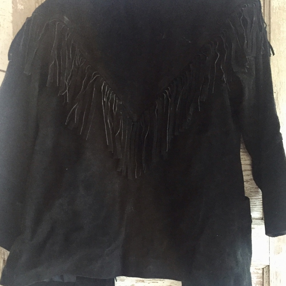 Vintage Suede Fringed Jacket - Picture 2 of 2